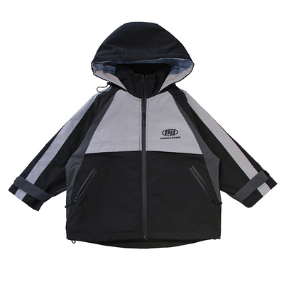 KA童装儿童防水防静电工装夹棉外套23冬新男童加厚棉服冲锋衣3937