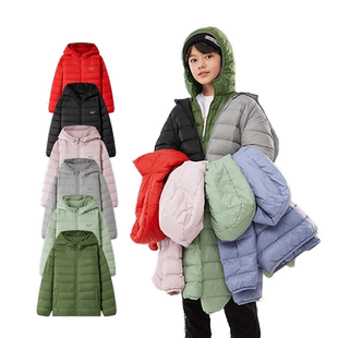 361童装男童轻薄羽绒服2025冬季新款儿童运动女童秋冬外套衣服