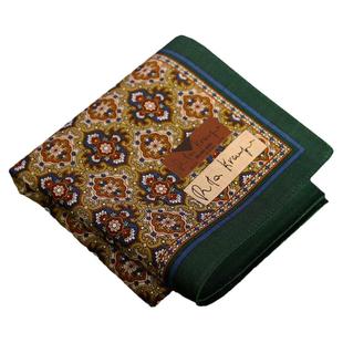 日本进口复古染逆天奢华英伦图腾男士大手帕随身全棉手绢纯棉商务