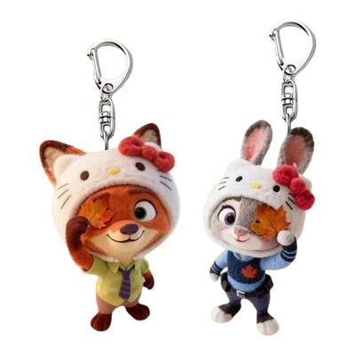 疯狂动物周边卡通朱迪可爱联动尼克情侣亚克力书包钥匙扣挂件礼物