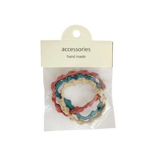 3根装~彩色头绳女款高级感扎头发圈高弹力耐用橡皮筋儿童发绳皮套