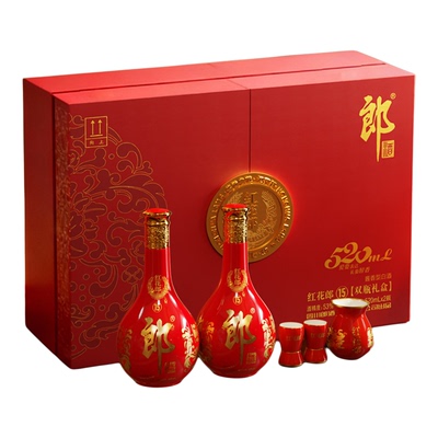 郎酒红花郎酱香型白酒53度双礼盒