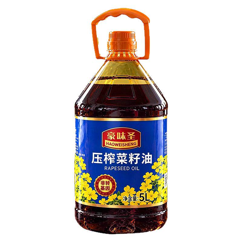 豪味圣5L非转基因物理压榨菜籽油