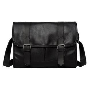 复古通勤男包商务斜挎男士包包大容量皮革邮差包单肩皮包挎包男款