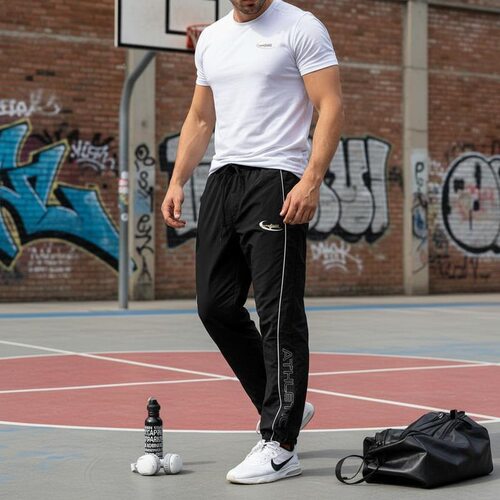 W 62700 School Pants with Stripes 校服运动裤 跨境欧美