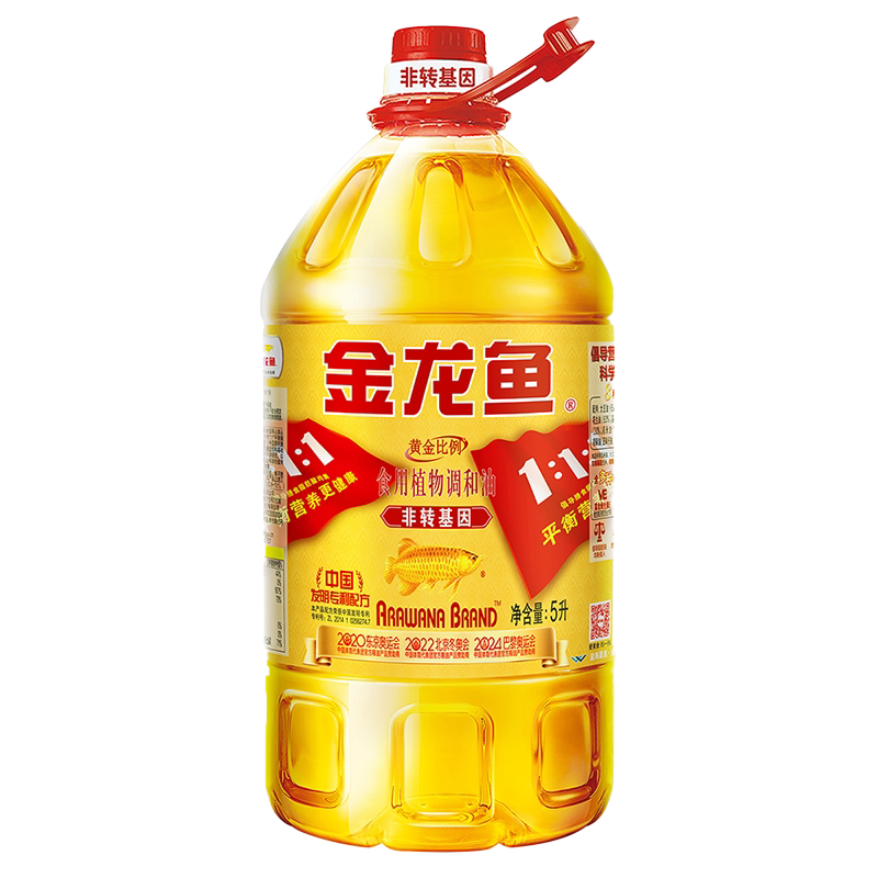金龙鱼非转基因黄金比例调和油5L