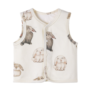 考拉蒂尔 新生儿德绒保暖小背心宝宝秋款马甲婴儿马夹坎肩衣服A类