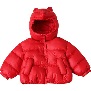 女童羽绒服短款加厚2024中小童儿童羽绒服90绒宝宝保暖外套23216