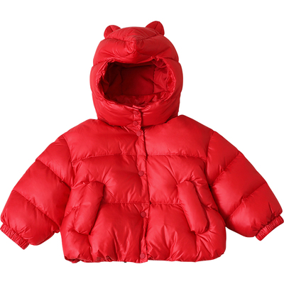 女童羽绒服短款加厚2024中小童儿童羽绒服90绒宝宝保暖外套23216
