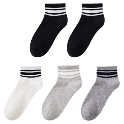 Pony波尼轻松袜短袜5双装年夏季新款透气袜子251M3AJ04MO