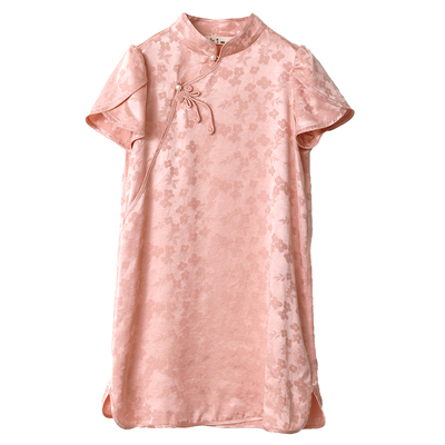 知了童装宽松日常短袖旗袍