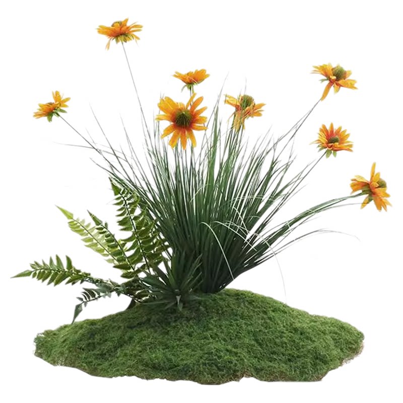 仿真绿植花草植物橱窗装饰场景布置展厅软装造景餐厅角落草堆花丛