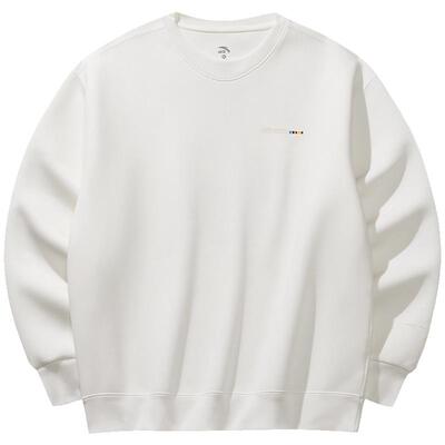 安踏男圆领印花休闲套头卫衣