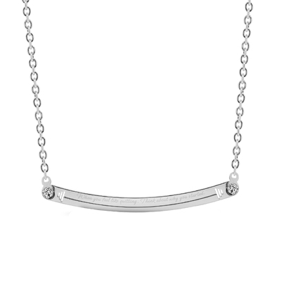 微笑杠铃锁骨链哑铃项链粗细叠戴