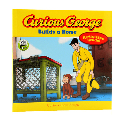 好奇猴乔治建造家园 英文原版绘本 Curious George Builds a Home  平装绘本 儿童启蒙趣味阅读英语图画书 亲子读物寓教于乐