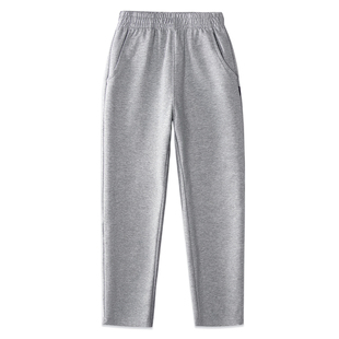 儿童冬季直筒裤灰色运动裤加绒中大男女童深灰校服裤子小学生长裤