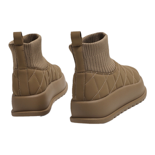 环球厚底棉鞋女冬季外穿2025新款防水时尚休闲鞋子加绒加厚雪地靴