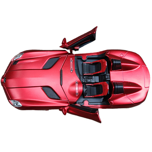 仿真敞篷跑车可开门锌铝合金属摆件儿童小汽车模型回力声光玩具车