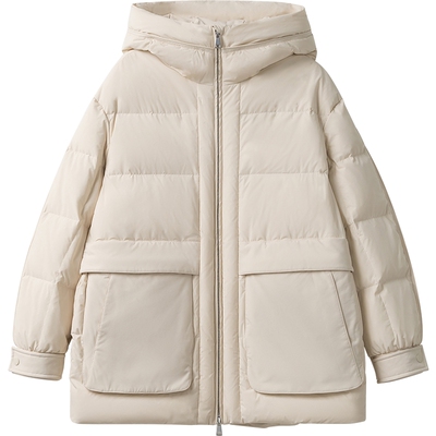 【播奥莱】播工装休闲鹅绒绒服女冬季宽松短款羽绒外套BDR4RD3535