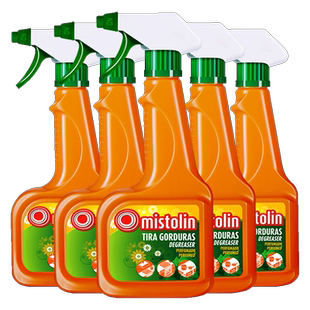 5瓶装 mistolin油污净厨房重油污清洁剂抽油烟机清洗剂去油污清洁