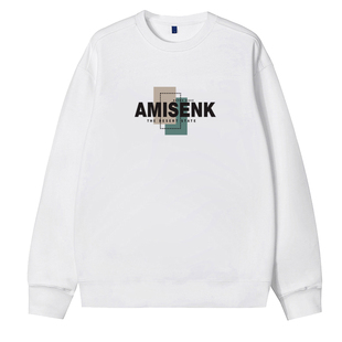 纯棉卫衣男士春秋季2025新款圆领内搭中老年长袖打底上衣加绒黑色