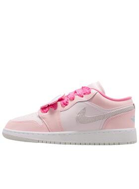 NIKE耐克童鞋女鞋Air Jordan 1荷叶边珍珠粉大童运动鞋II1247-600