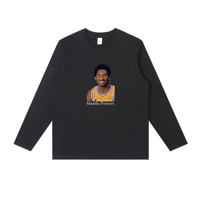 LegendRoad传奇之路美式运动篮球湖人kobe科比黑曼巴纯棉长袖T恤