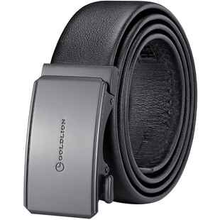 金利来2026新款皮带男士真皮青年商务牛皮自动扣腰带合金扣头裤带