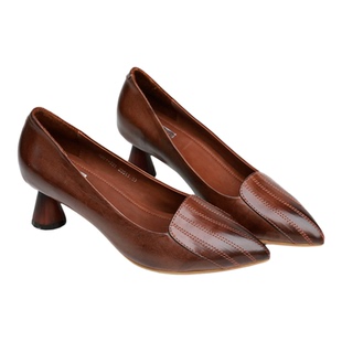 脱毒家 圆舞曲丨全水洗马皮复古尖头单鞋手工擦色浅口通勤真皮女