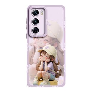 多巴胺可爱女孩适用opporeno12手机壳reno12pro套reno13新款reno13pro硅胶高级感全包9防摔oppo曲屏10的11端+