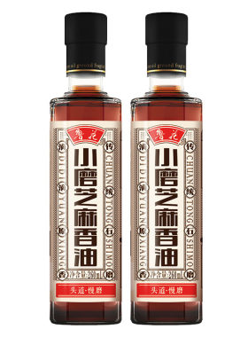鲁花小磨芝麻香油260ml*2瓶装 家用炒菜凉拌调味油
