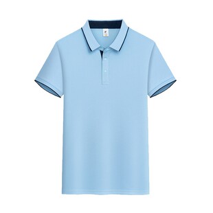 翻领常规款夏季商务休闲中青年Polo衫男士短袖T恤纯色棉质上衣