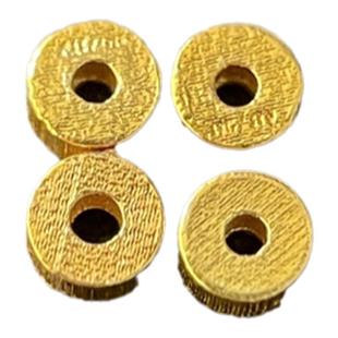 18K金配件隔珠古法车轮珠手链项链黄金au750厚版不变形隔片配件