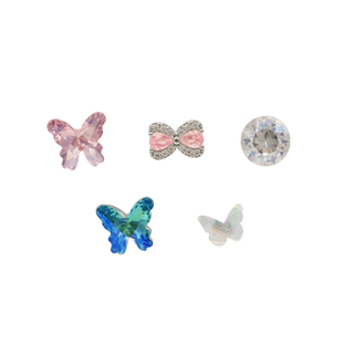 「莫奈花蝶」超闪锆石耳骨钉蝴蝶耳钉医用钛钢养耳洞免摘耳蜗钉女