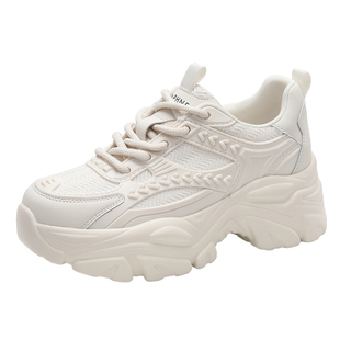 达芙妮老爹鞋女款2026新款春季厚底小白鞋增高鞋子春款休闲运动鞋