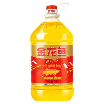 金龙鱼黄金比例1:1:1食用调和油4L 均衡膳食健康营养炒菜