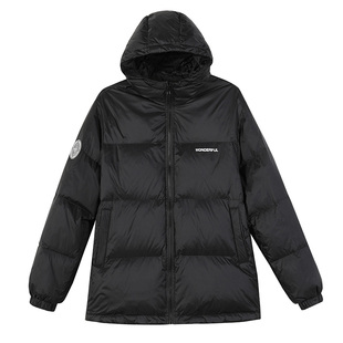 中学生冬季羽绒服黑色高中初中生外套少女装大童青少年时尚学院风