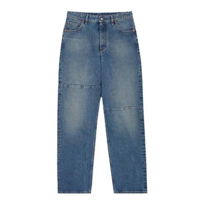 MM6不对称拼接设计牛仔裤