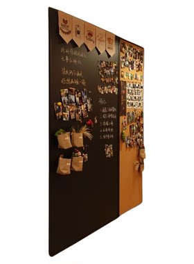 齐富黑板软木照片墙展示板定做