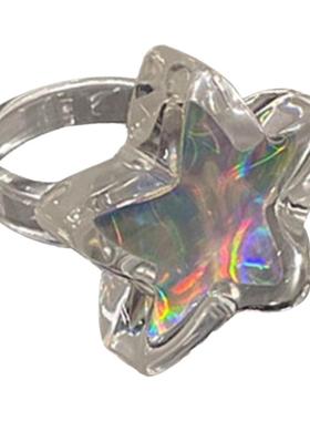 女树脂原创设计炫彩戒指