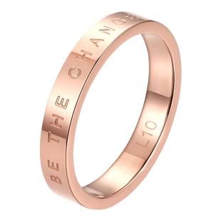 个性潮流男食指戒指男士单身ins简约钛钢男戒冷淡风中指女玫瑰金