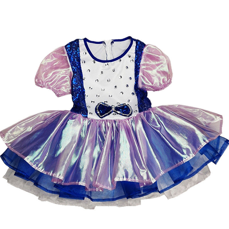 新款六一儿童演出服幼儿园舞蹈服女童蓬蓬纱裙少儿亮片表演合唱服