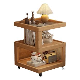 床头柜小型创意实木原木风出租房用置物架家用卧室简约现代小边几