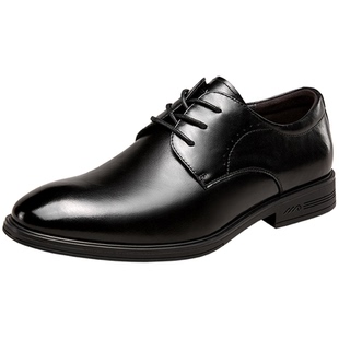 意尔康男鞋2026新款春季真皮商务正装皮鞋男士软底新郎结婚英伦风