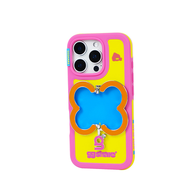 寄居蟹原创四叶草金属支架手机壳