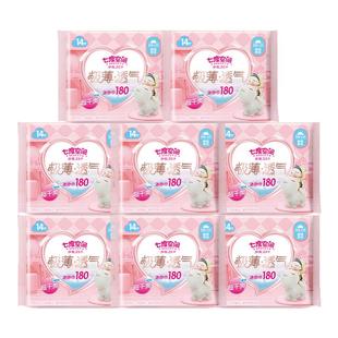 七度空间卫生巾少女系列极薄网面180mm迷你巾极薄姨妈巾官网正品