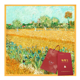 杭州都锦生桑蚕丝围巾礼盒装真丝丝巾女油画风丝绸伴手礼商务送礼