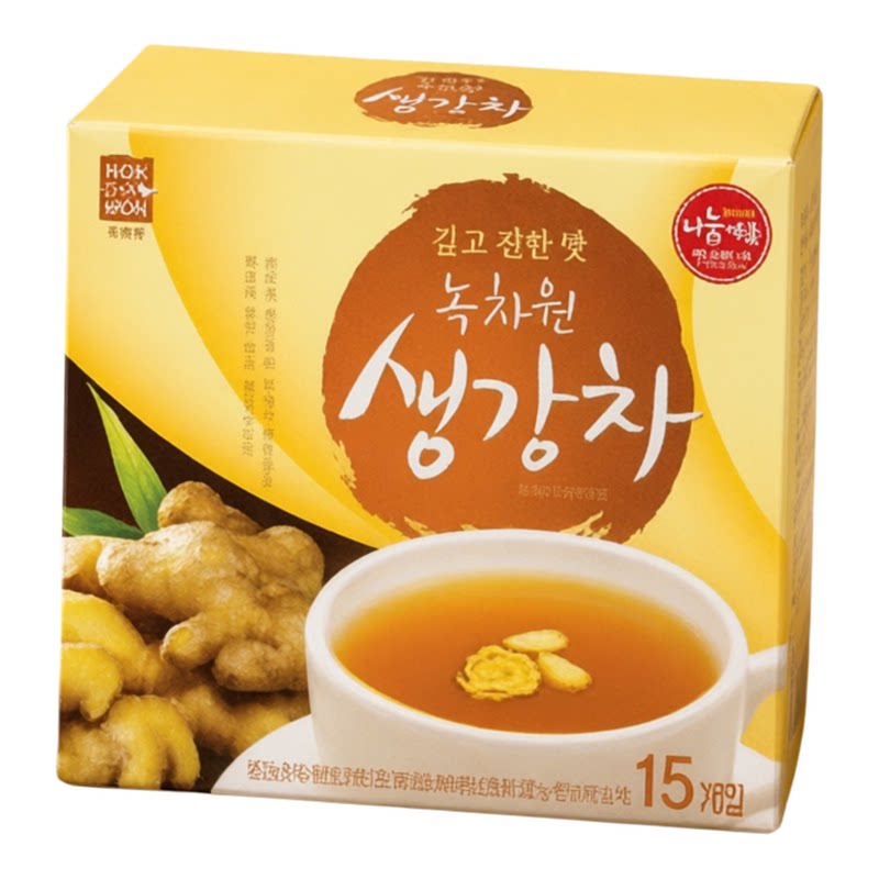 绿茶园生姜茶15g*15包装爽口清新解腻暖胃养生早茶饭后下午茶姜茶