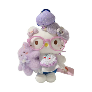 正版hellokitty包包挂件包挂饰可爱毛绒小玩偶哈喽KT闺蜜礼物粉色