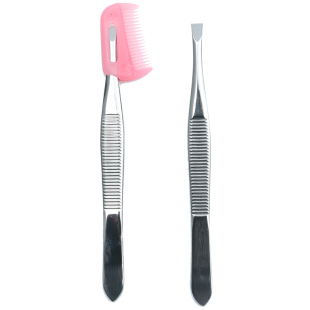 芳龄眉夹假睫毛镊子化妆专用眉毛钳子扁头拔胡子神器双眼皮贴夹子